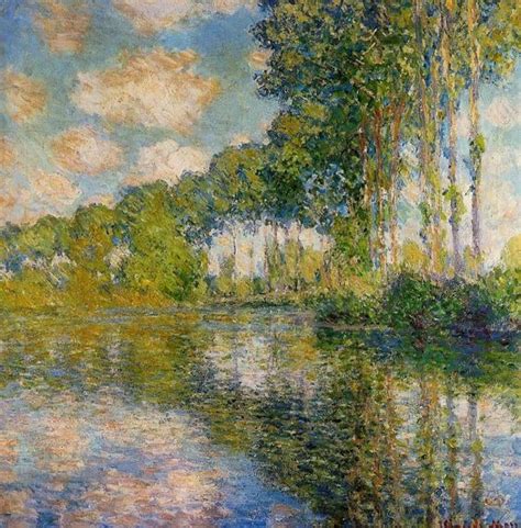 Poplars On The Banks Of The River Epte, 1891 - Claude Monet - WikiArt.org