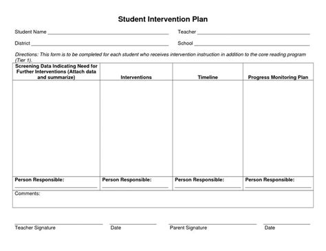 Image result for tiered intervention plan template | How to plan, Reading program, Progress ...