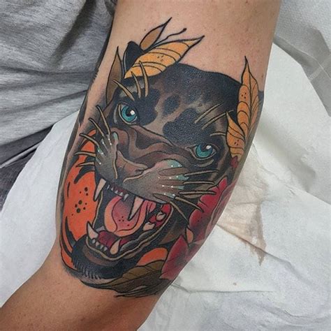 10 Fearless Neo-Traditional Panther Tattoos | Tattoos | Traditional ...