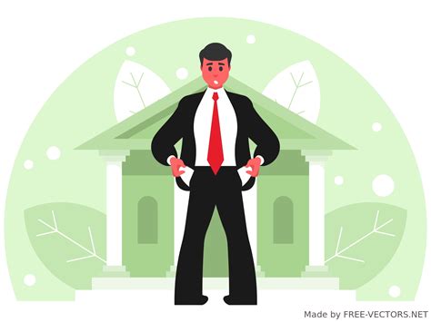 Businessman with empty pockets - Business - FREE-VECTORS.NET