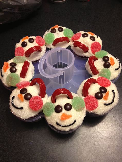 Snowman Cupcakes | Snowman cupcakes, Christmas cheer, Cupcakes