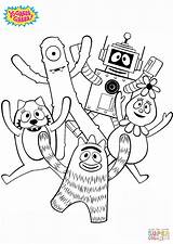Yo Gabba Coloring Pages Free sketch template