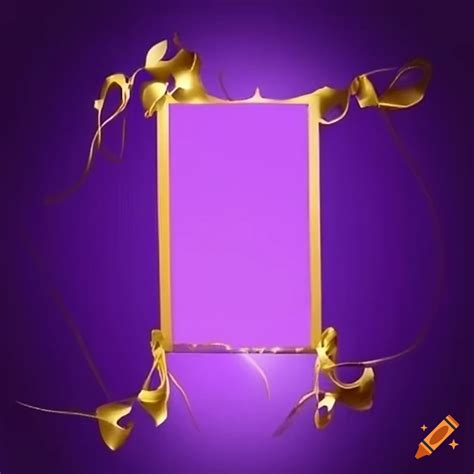 Gold and purple banner design on Craiyon