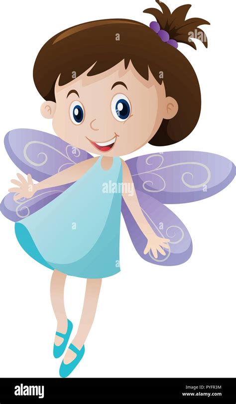 Girl with fairy wings illustration Stock Vector Image & Art - Alamy