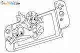 Nintendo Switch Coloring Pages sketch template