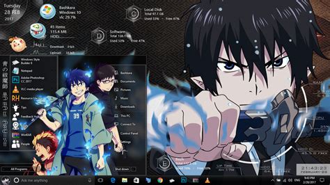 Theme Ao No Exorcist for Windows 10 Version 1607 - Suck-Style