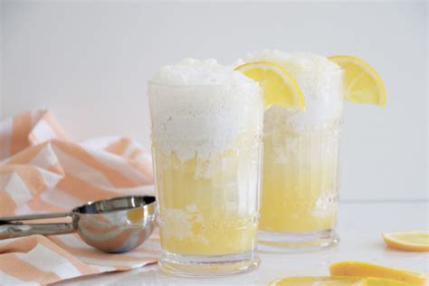 Sparkling Peach Lemonade Float – Healthy Grocery Girl