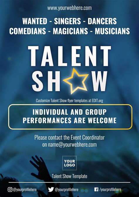 Free Printable Talent Show Flyer Templates