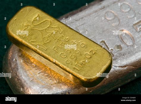 Gold and Silver Bullion Bars (Ingots Stock Photo - Alamy