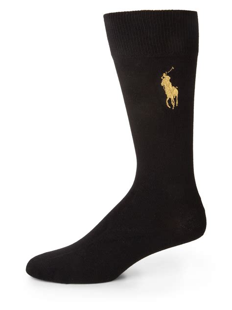 Polo ralph lauren Large Polo Player Socks in Black for Men | Lyst