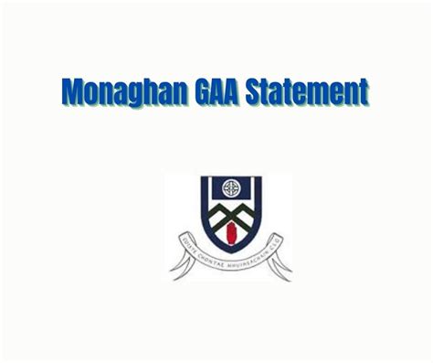 Latest Monaghan GAA Statement - CLG Mhuineacháin