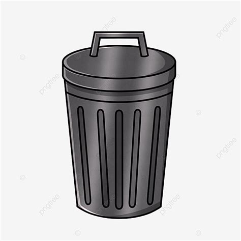 Trash Bin Clipart Hd PNG, Metal Trash Bin Clipart, Clipart, Cartoon ...