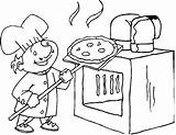 Oven Coloring Page sketch template
