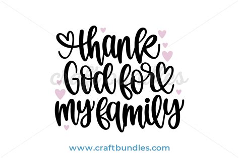 Thank God For My Family SVG Cut File - CraftBundles