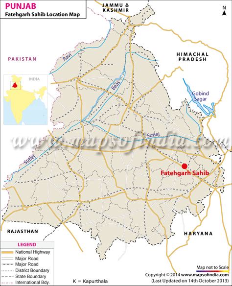 Where is Fatehgarh Sahib Located in India | Fatehgarh Sahib Location Map,