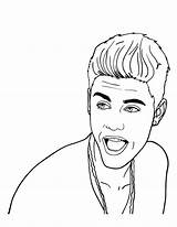 Justin Bieber Smile To Fans Coloring Page  NetArt sketch template