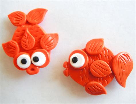 fish magnets | Clay magnets, Polymer clay crafts, Polymer clay magnet