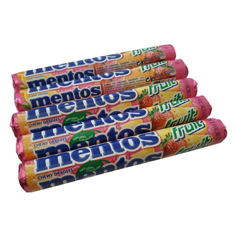 Mentos Sweets | Mentos Fruit | Fruit Mentos 5 Rolls | 6.61 Ounce Total Weight – World of Europe