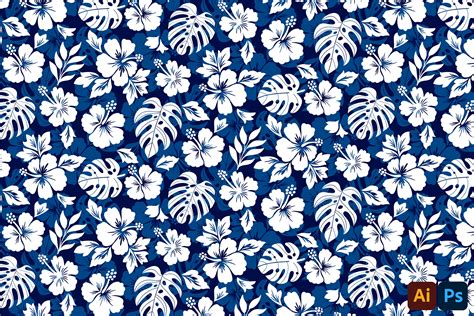 Blue Hawaiian Shirt Pattern Graphic by Miss Chatz · Creative Fabrica