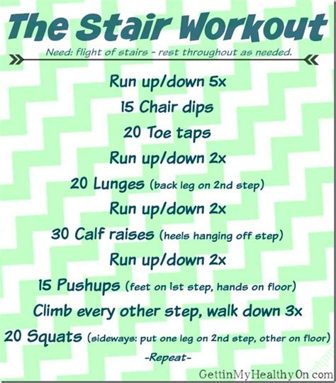 A Workout Using Only Stairs