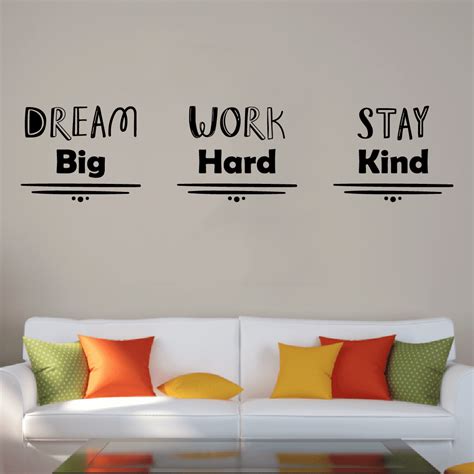 Work Hard Quote Classroom Wall Decals Stickers Education Educational ...