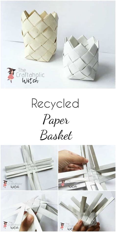 Recycled Paper Basket Weaving ( Easy Step-by-Step Tutorial ) | Paper basket weaving, Paper ...