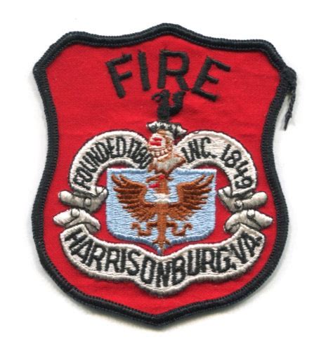 Harrisonburg Fire Department Patch Virginia VA v2 – 911Patches.com