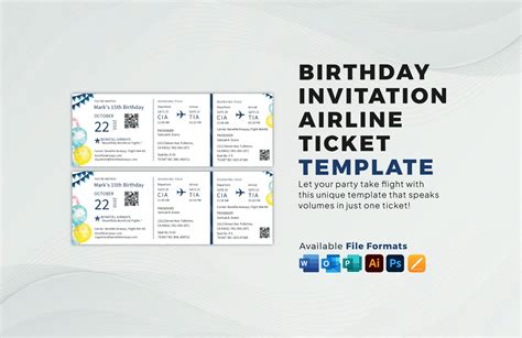 Blank Airline Ticket Template in MS Word, Pages, Illustrator, Photoshop, Publisher, Portable ...