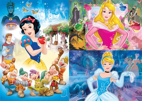 Disney Princess - 3x48 pcs - Supercolor Puzzle - Clementoni