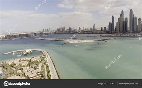 Jumeirah Palm Island, aerial view of Dubai - UAE Stock Photo by ...