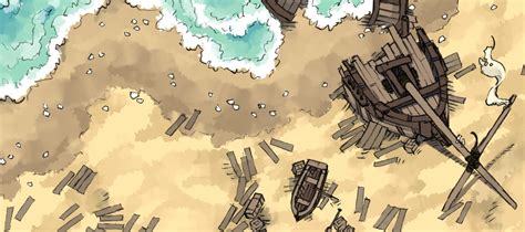 The SHIPWRECK battle map by 2-Minute Table Top