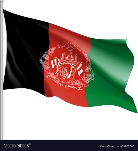 National flag of afghanistan republic Royalty Free Vector