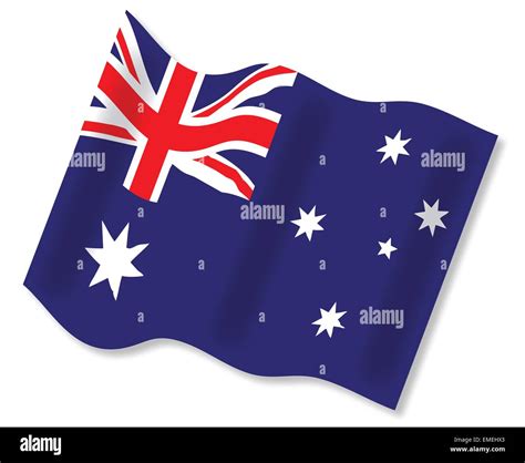 Waving Australian Flag Stock Vector Image & Art - Alamy