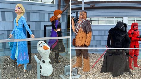 PHOTOS: New "Frozen" and "Star Wars" Sculptures Debut Outside The LEGO Store at Disney Springs ...