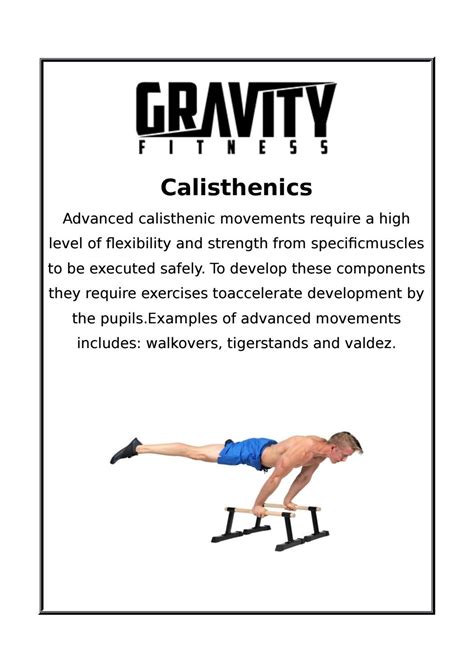 Calisthenics by Gravity Fitness - Issuu