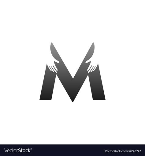 Letter m logo icon with hand design symbol Vector Image