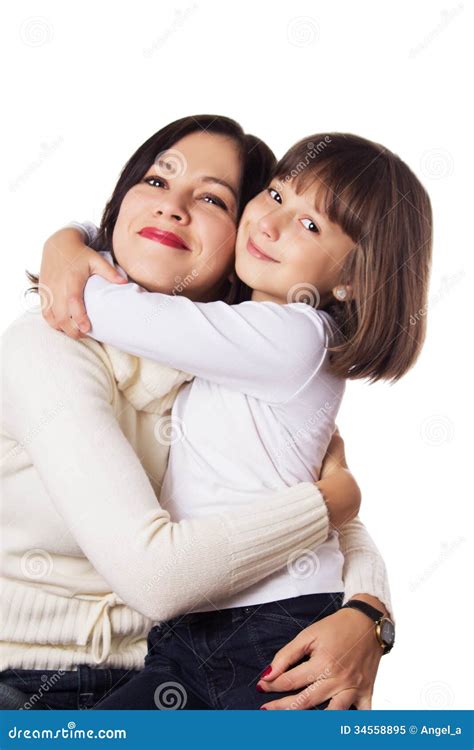 Happy Mother And Daughter Hugging Royalty Free Stock Photo - Image: 34558895