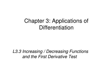 PPT - Chapter 3: Applications of Differentiation PowerPoint Presentation - ID:1720296