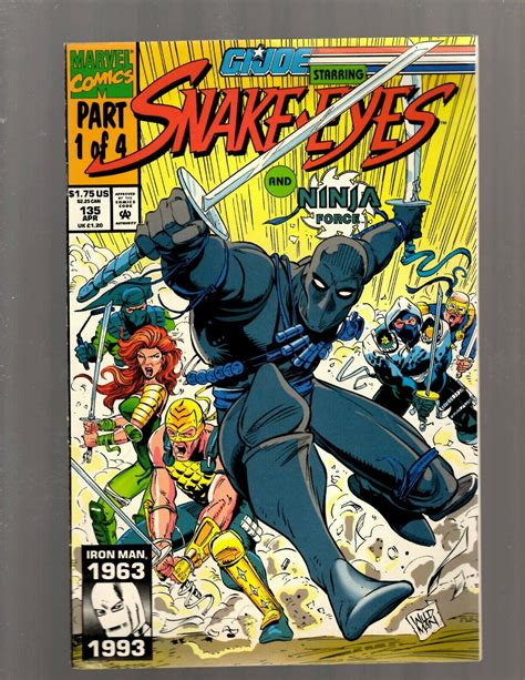 GI Joe # 135 NM- Marvel Comic Book Snake Eyes Duke Storm Shadow Cobra ...