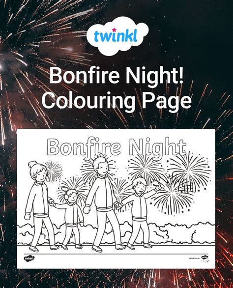 Bonfire Night! Colouring Page | Bonfire night, Coloring pages ...