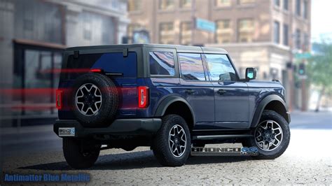 2021 Ford Bronco Rendered in Grabber Blue and Production Colors - autoevolution