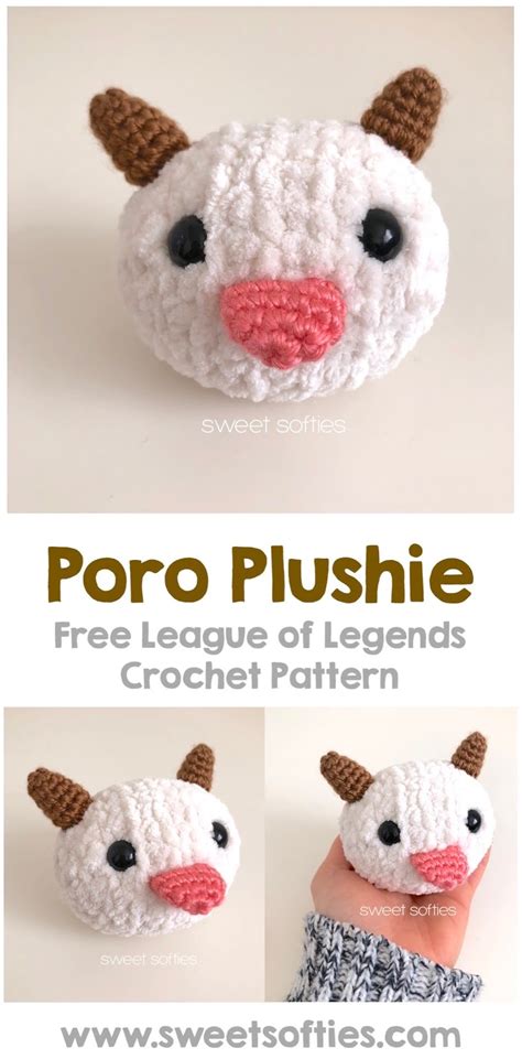 Poro, League of Legends Plushie (Free Crochet Pattern) - Sweet Softies ...