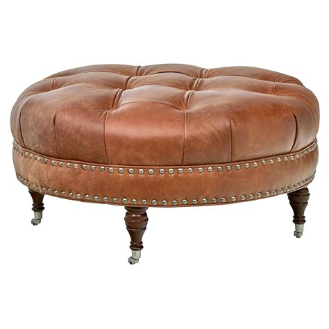 Best leather round pouf ottoman - Your House