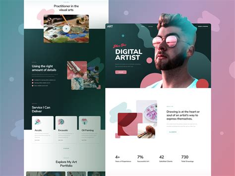 Artist Portfolio Website by Laaqiq on Dribbble