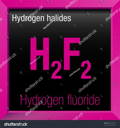 Hydrogen Fluoride Chemical Formula Inside Violet Stock Vector (Royalty Free) 550139221 ...