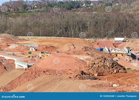 Road Bypass Construction Site Stock Photo - Image of concrete, boom: 152053048