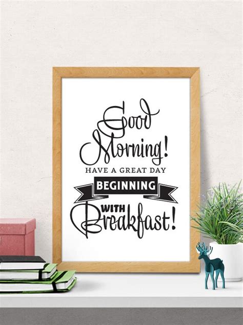 Breakfast print Kitchen wall Decor Food Kitchen Art Art for