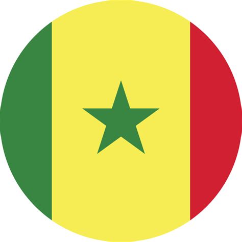 Circle flag of Senegal. 11571425 PNG