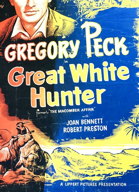 1952 Original Full Size Movie Poster Ernest Hemingway's, "Great White Hunter" For Sale at ...