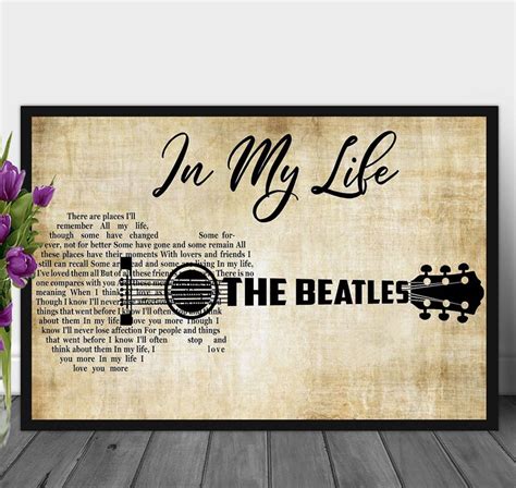 The Beatles In My Life Lyrics Poster Unframe Paper Poster | Etsy